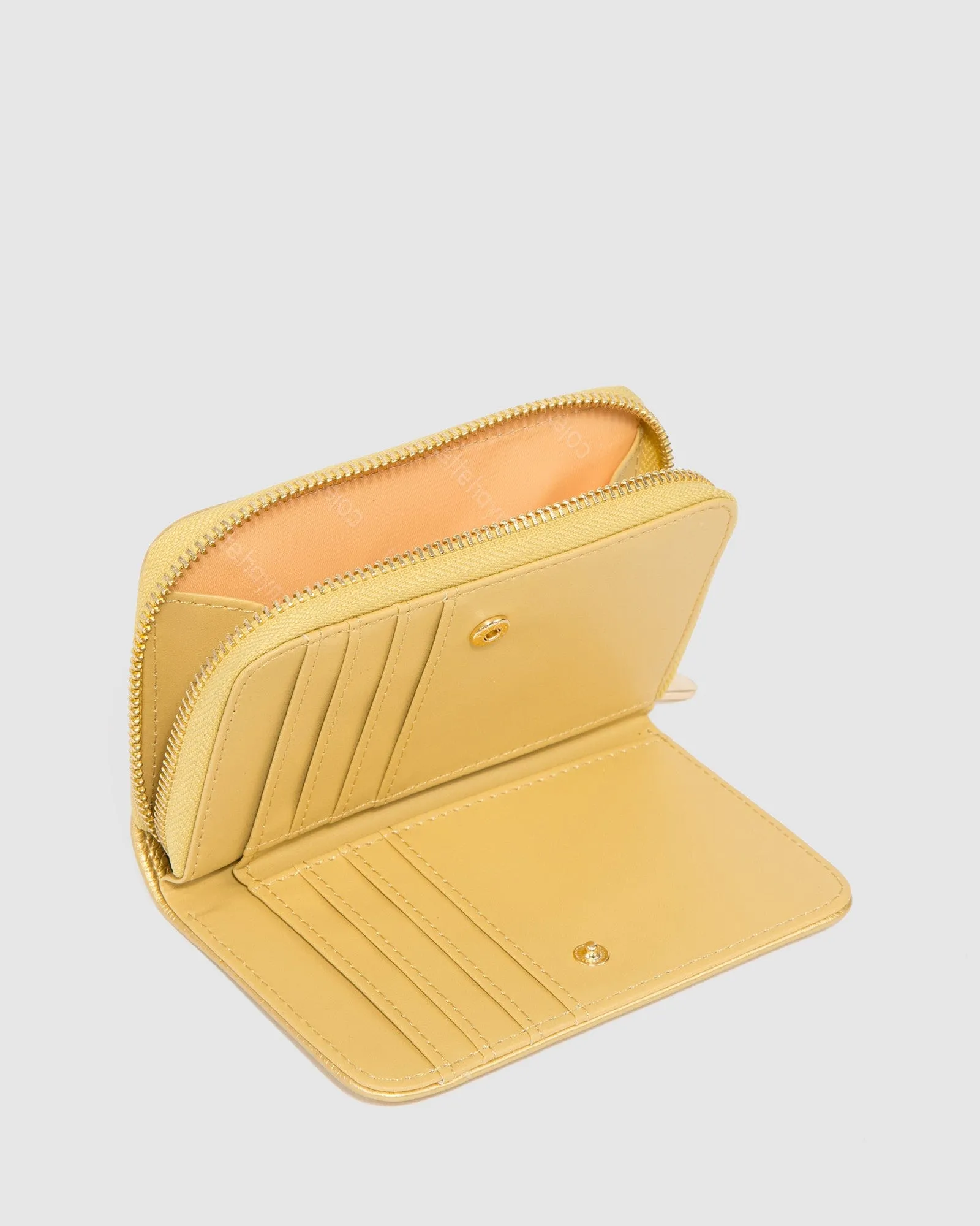 Gold Tiana Snake Textured Wallet
