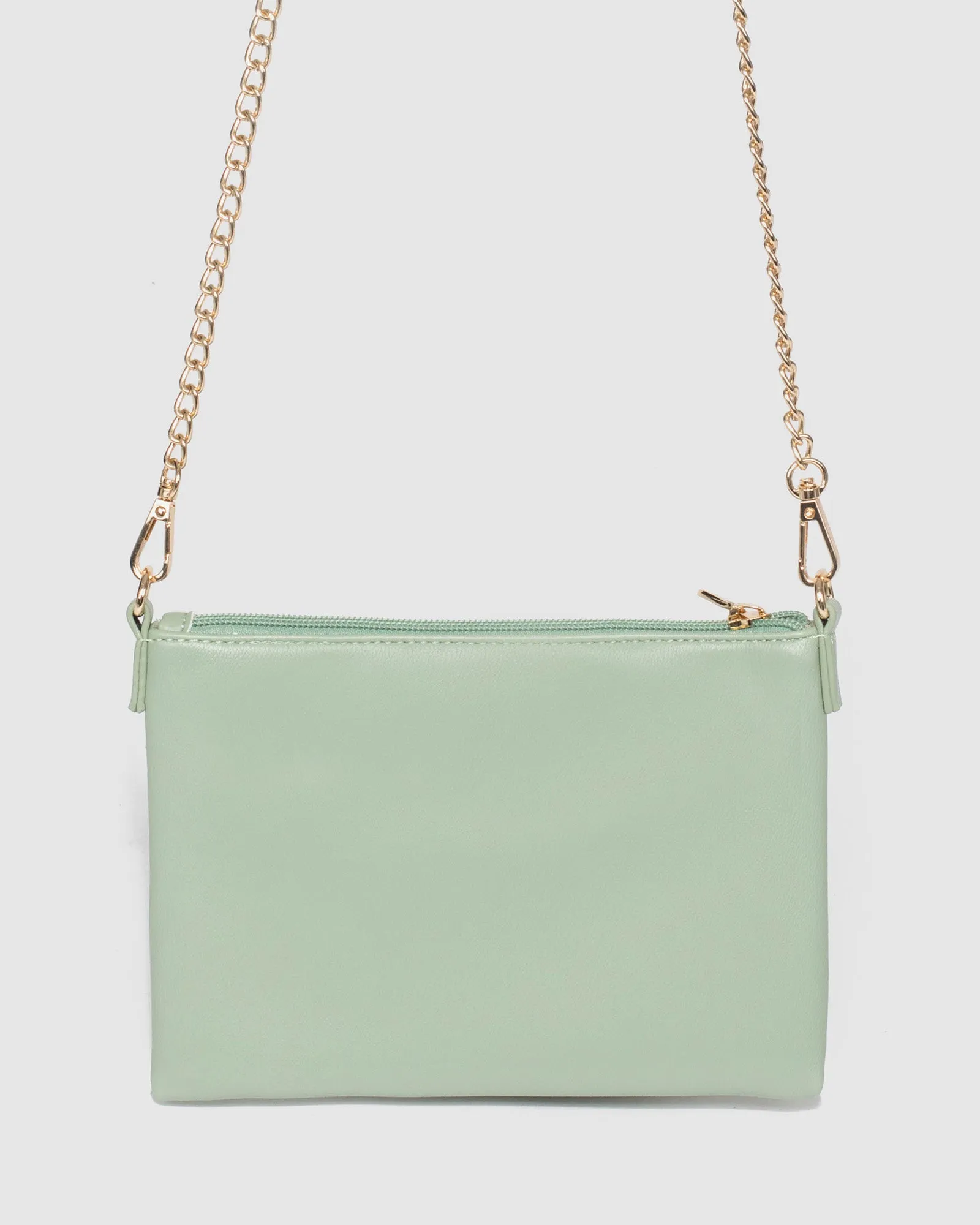 Green Peta Floral Quilt Chain Bag