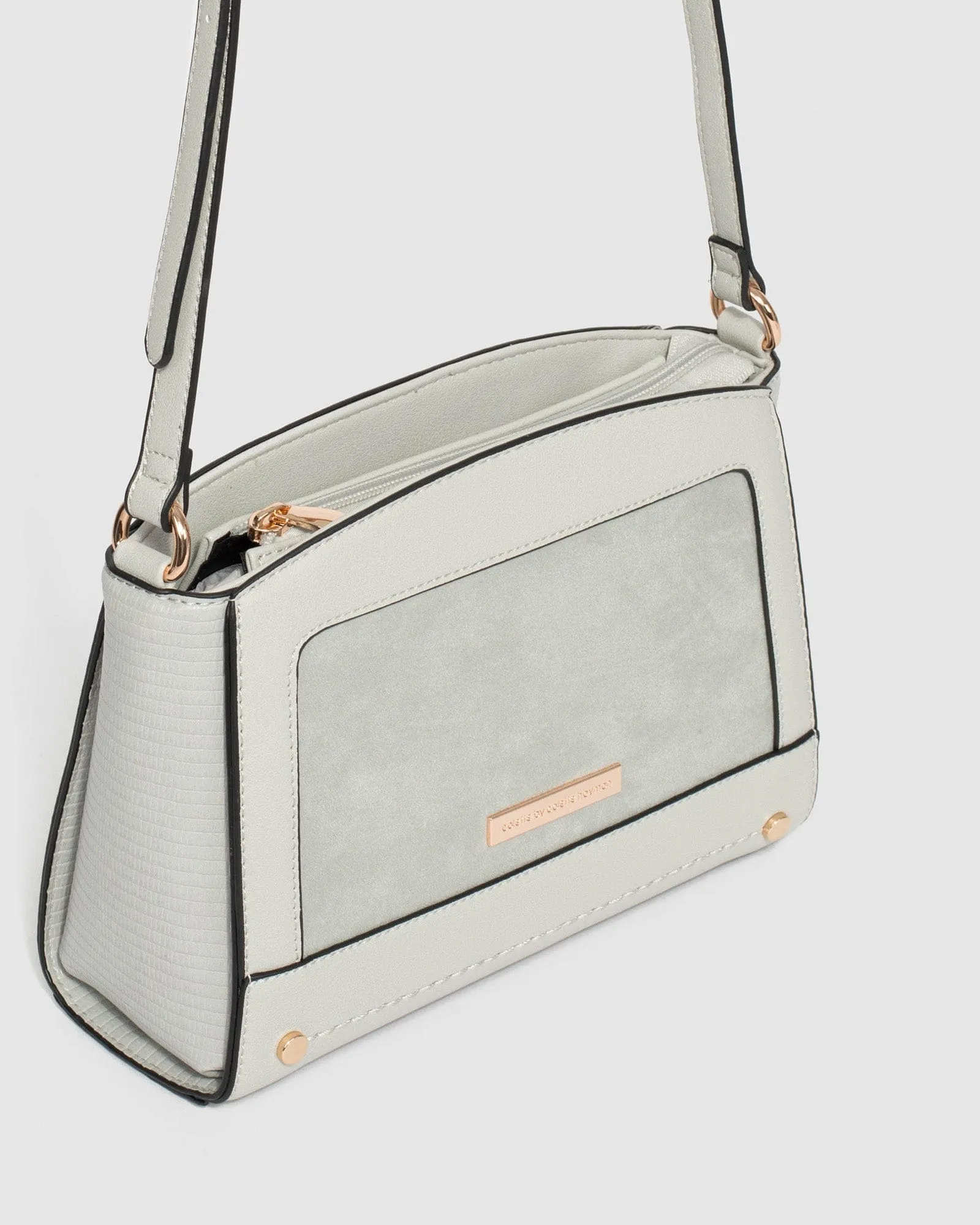 Grey Solveig Crossbody Bag