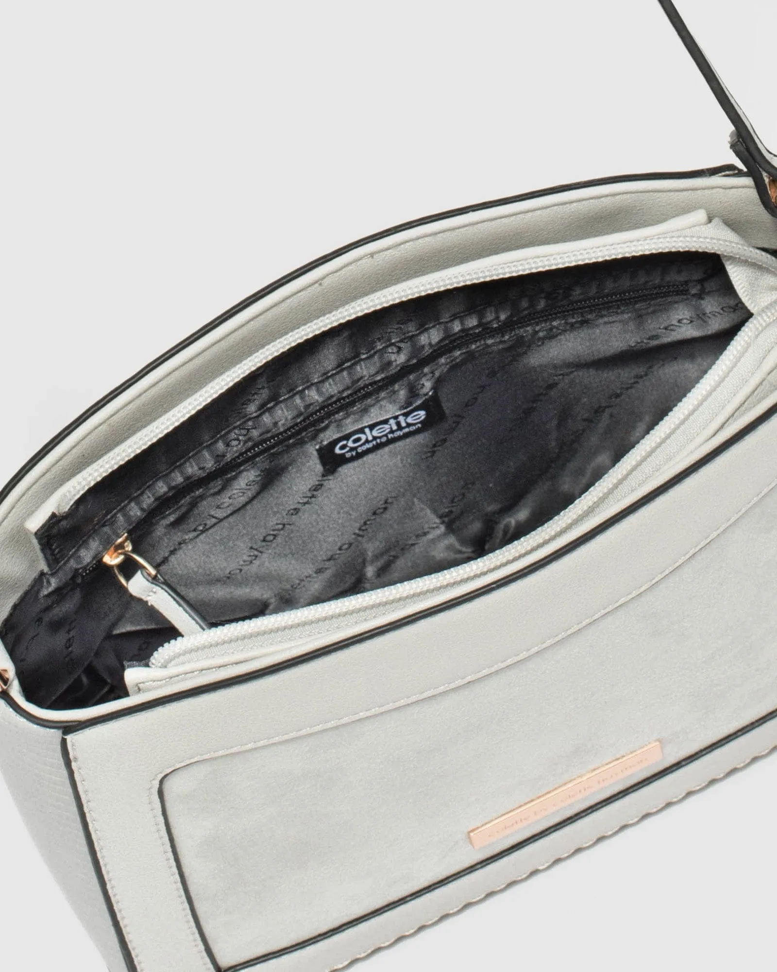 Grey Solveig Crossbody Bag