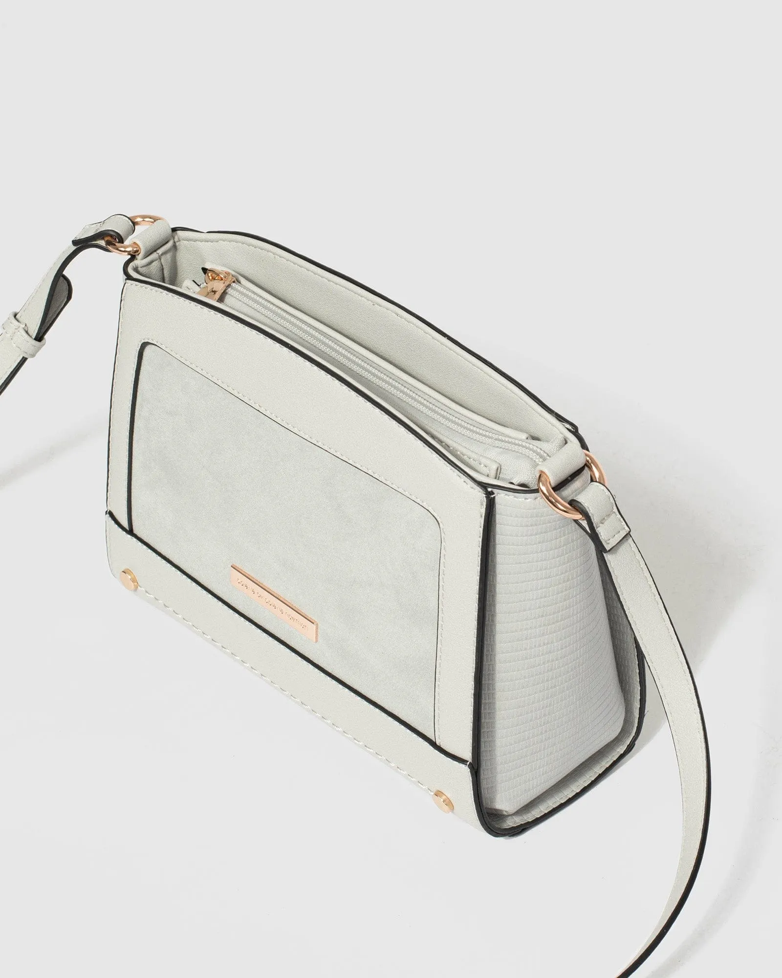 Grey Solveig Crossbody Bag