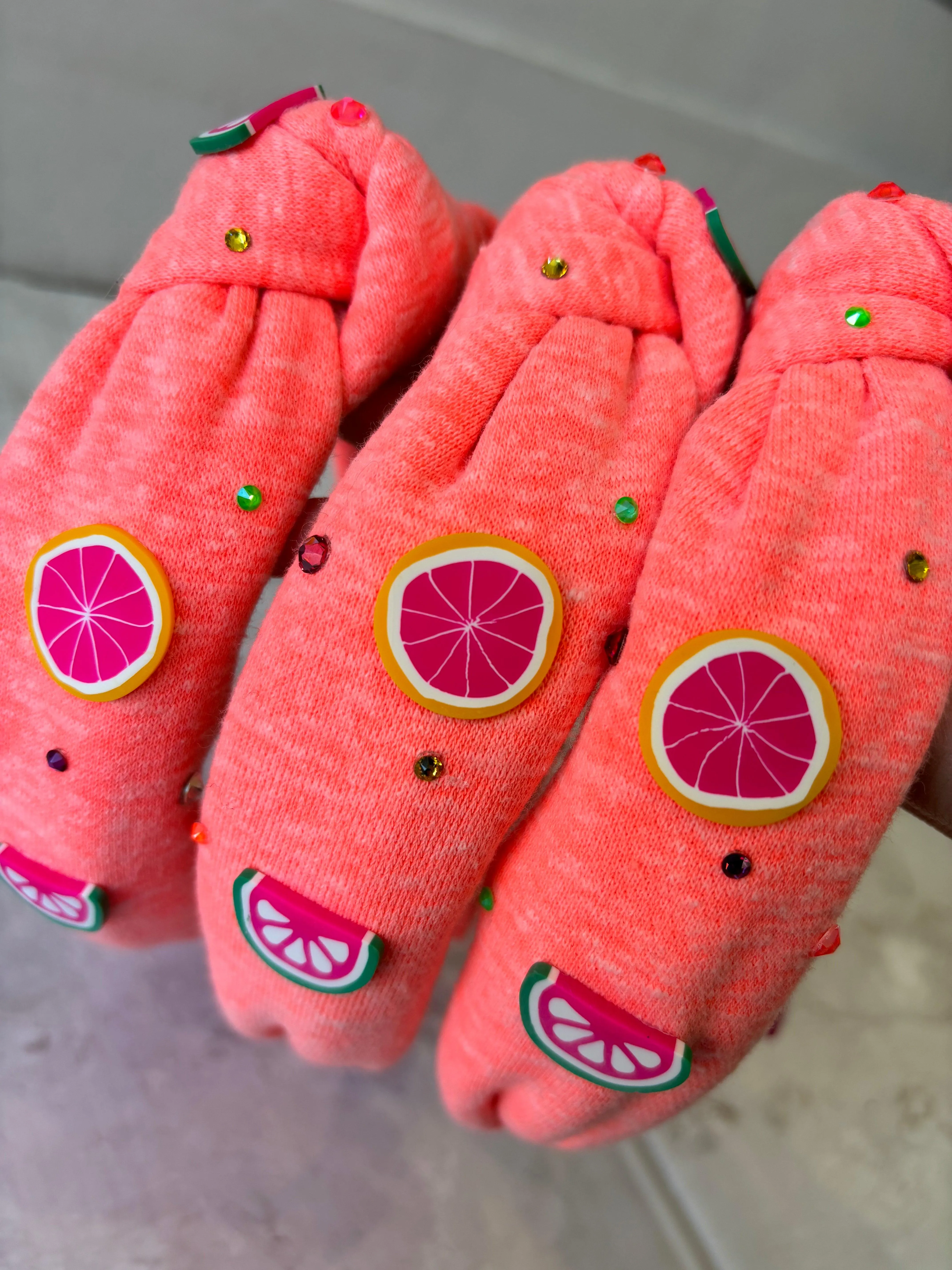 Headbands | Sweatshirt Fruity - Neon Coral | Bari Lynn Accessories