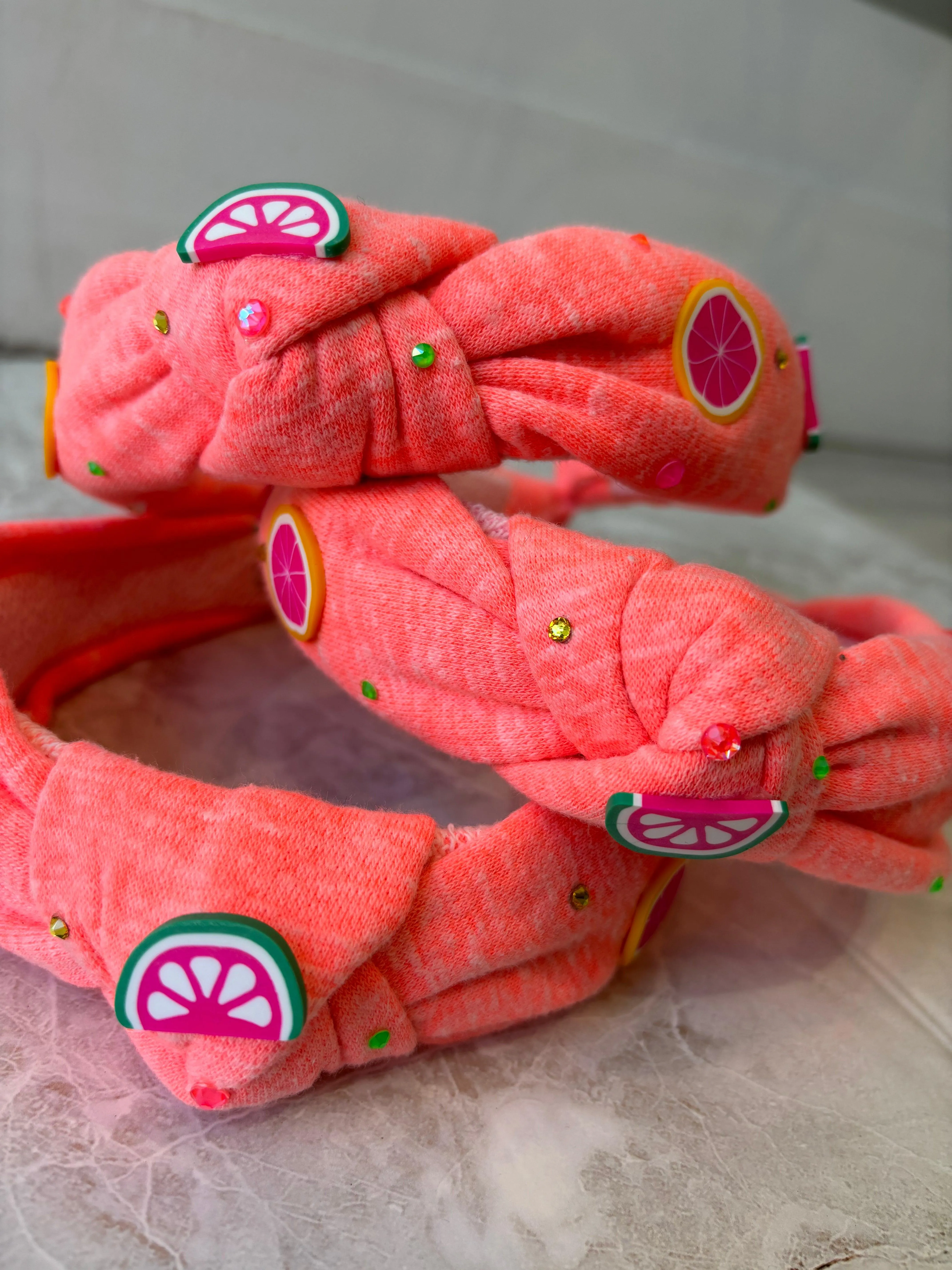 Headbands | Sweatshirt Fruity - Neon Coral | Bari Lynn Accessories