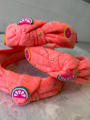 Headbands | Sweatshirt Fruity - Neon Coral | Bari Lynn Accessories
