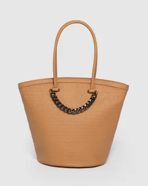 Hong Chain Caramel Tote Bag