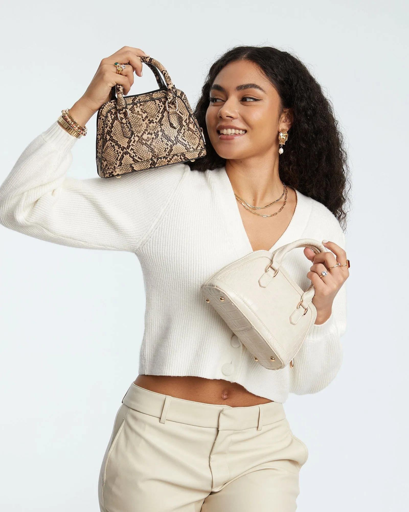 Ivory Vika Mini Tote Bag