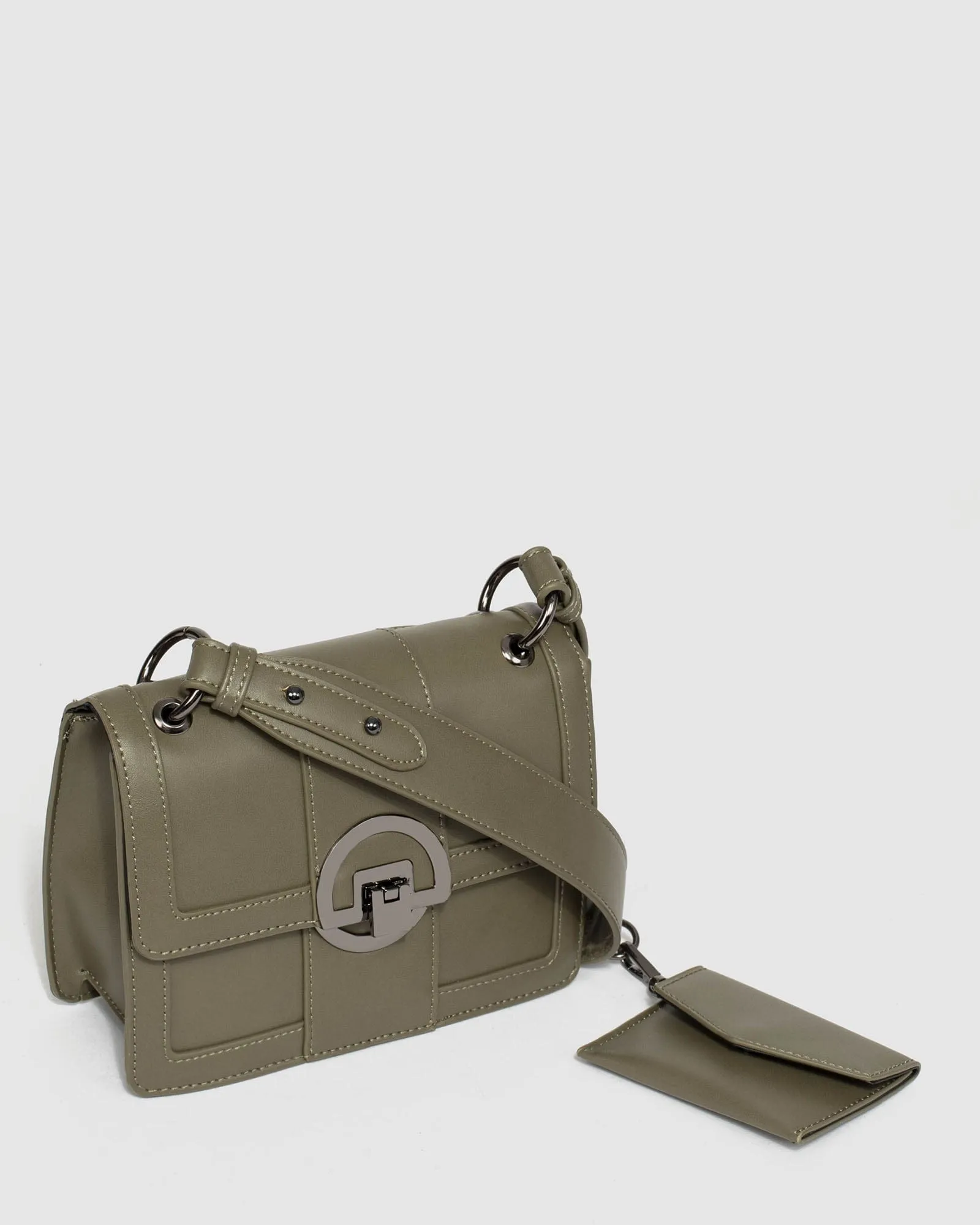 Khaki Sierra Pouch Crossbody Bag