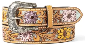 Ladies' Sunflower Daisy Hand Tooled Western Belt