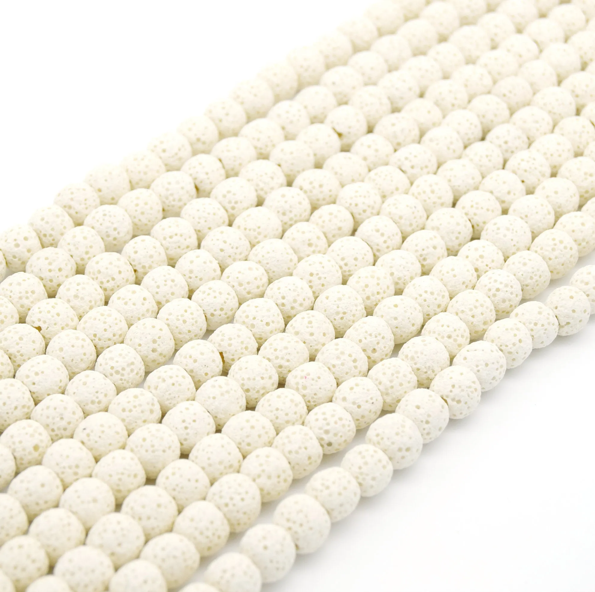 Lava Bead White Round Diffuser Lava Bead | 6mm 8mm 10mm 12mm 14mm 16mm 18mm Available