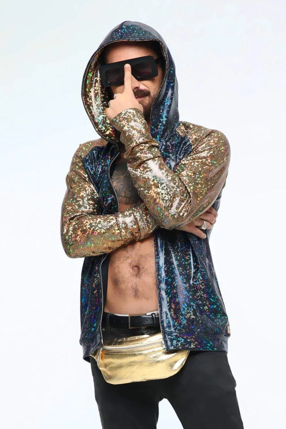 Mens Holographic Hoodie | 13 Colors