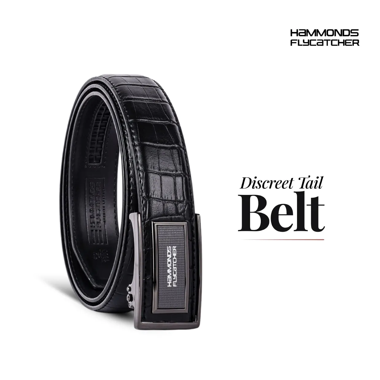 Men's Premium Leather Belt with Auto Lock, Slide Lock & Hidden Tail - Stylish Everyday Wear