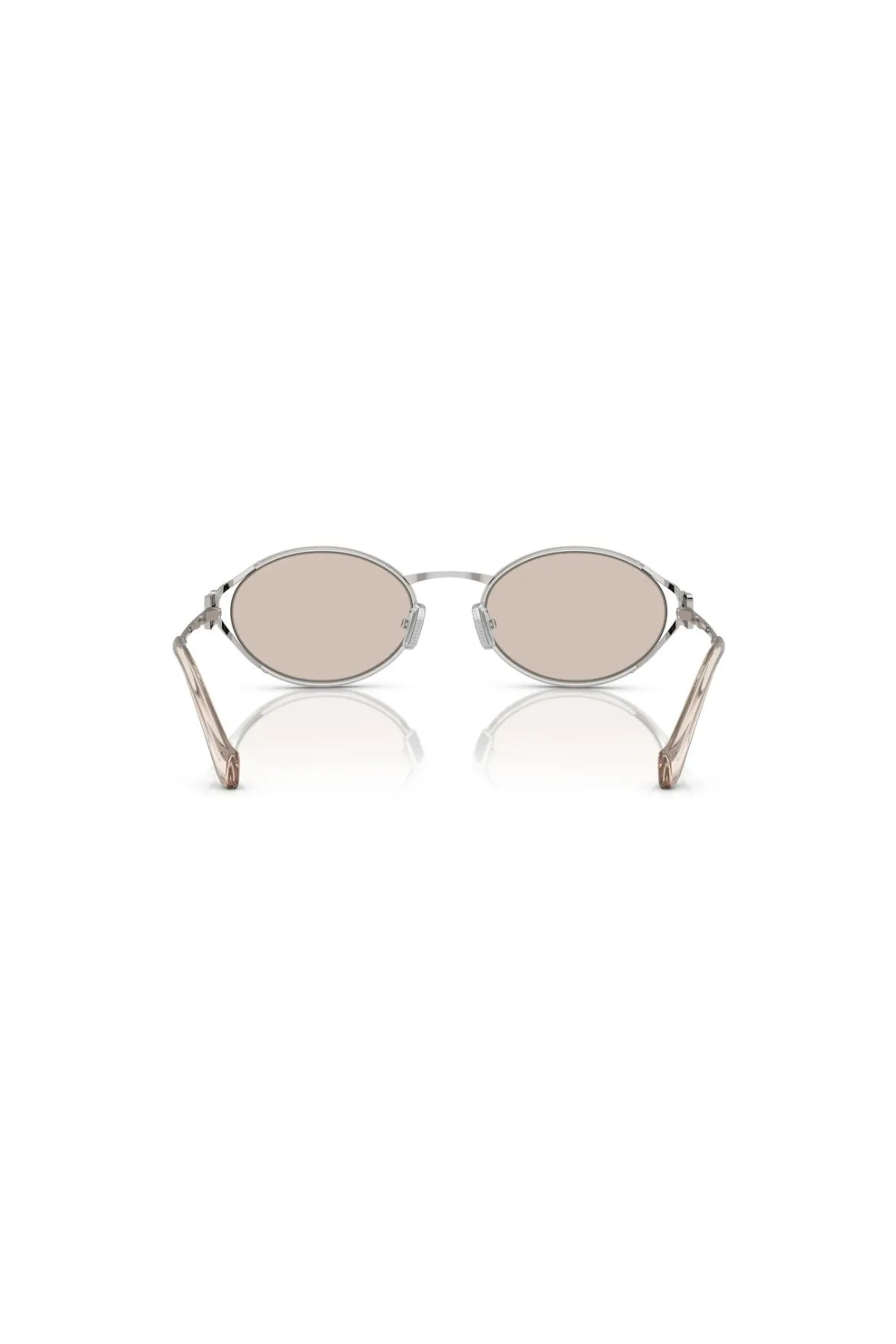 Miu Miu Oval Wire Framed Sunglasses - Silver/ Pale Gold