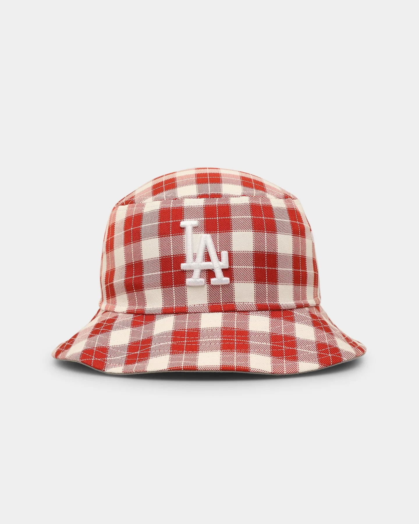 New Era Los Angeles Dodgers 'Plaid' Bucket Hat Red