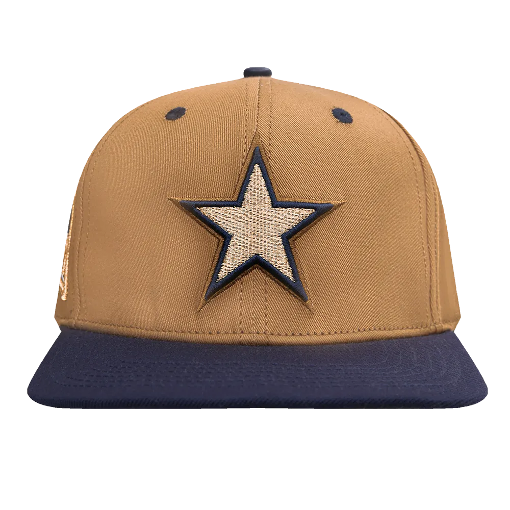 NFL DALLAS COWBOYS STIVALI 2 TONE WOOL SNAPBACK HAT (WHEAT/NAVY)