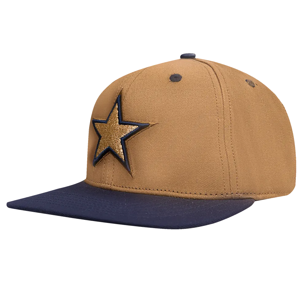 NFL DALLAS COWBOYS STIVALI 2 TONE WOOL SNAPBACK HAT (WHEAT/NAVY)