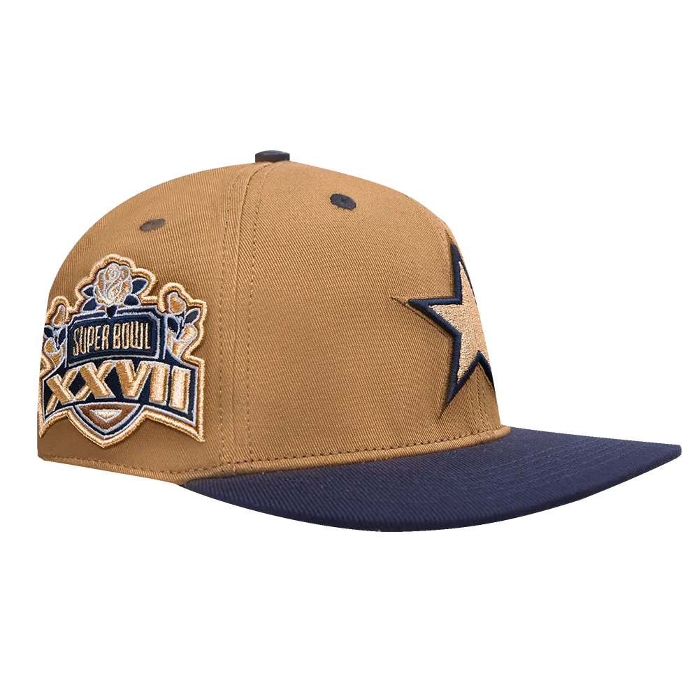 NFL DALLAS COWBOYS STIVALI 2 TONE WOOL SNAPBACK HAT (WHEAT/NAVY)