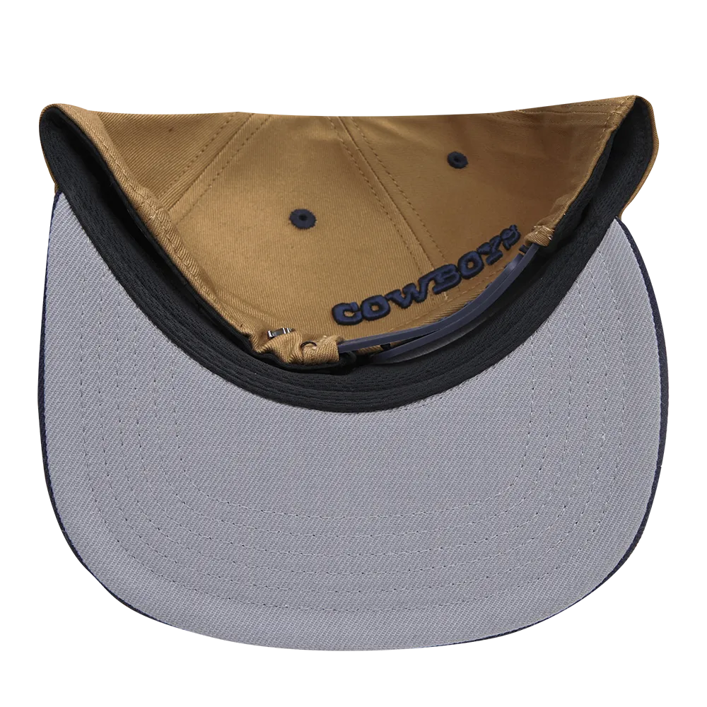 NFL DALLAS COWBOYS STIVALI 2 TONE WOOL SNAPBACK HAT (WHEAT/NAVY)