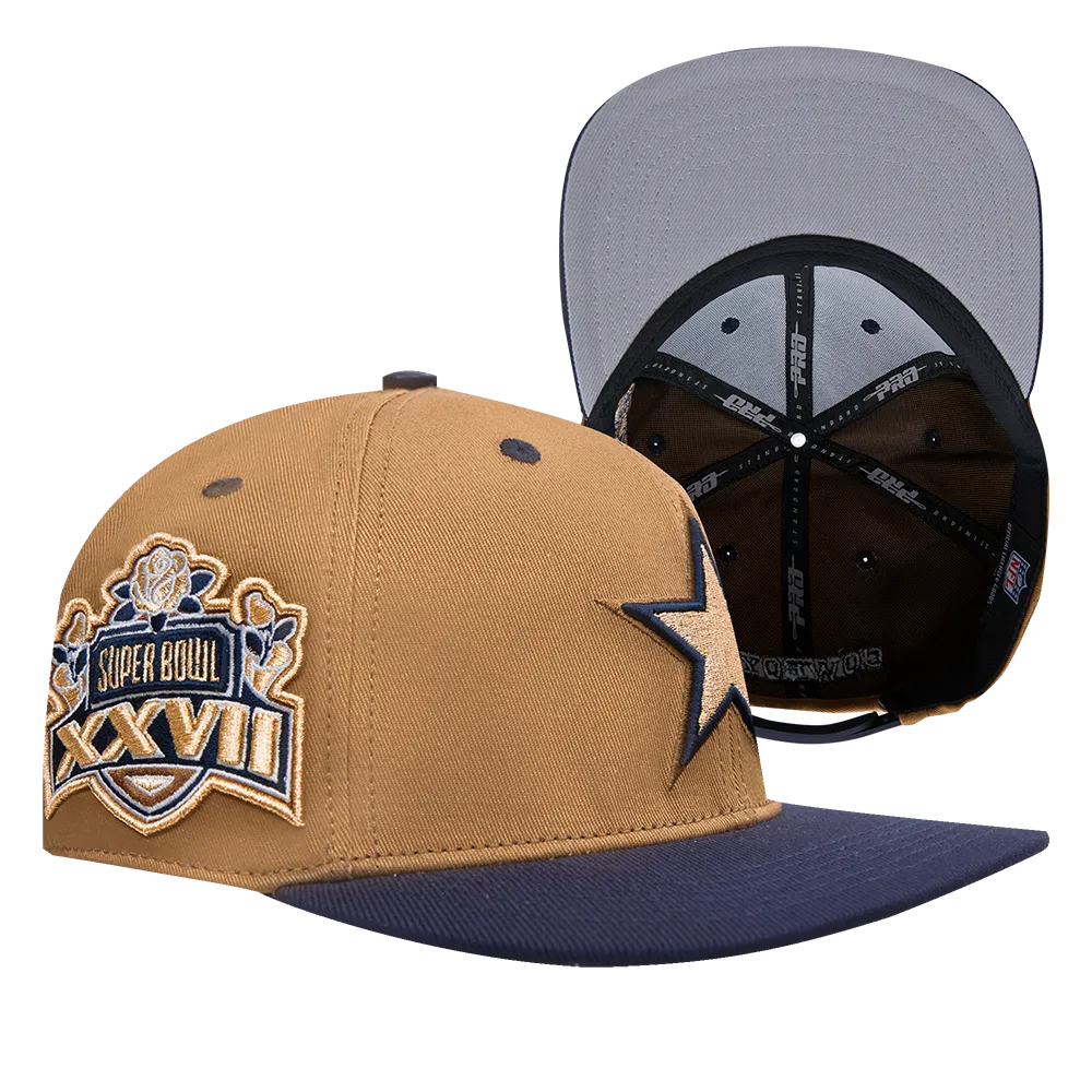 NFL DALLAS COWBOYS STIVALI 2 TONE WOOL SNAPBACK HAT (WHEAT/NAVY)