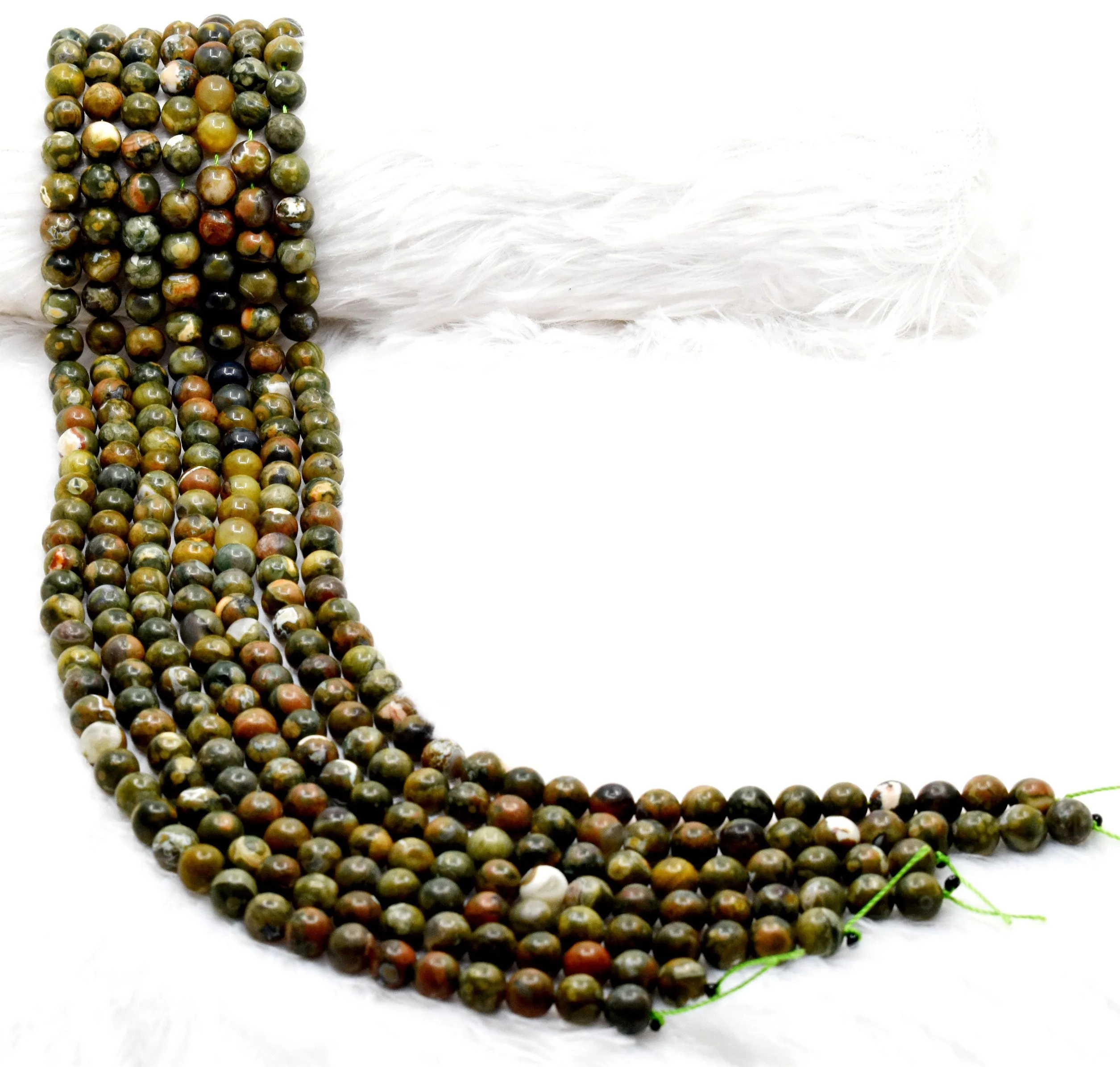 Ocean Jasper Beads, Natural Round Crystal Beads 4mm to 12mm.