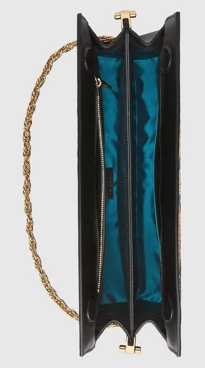 Ophidia Embroidered Suede Shoulder Bag