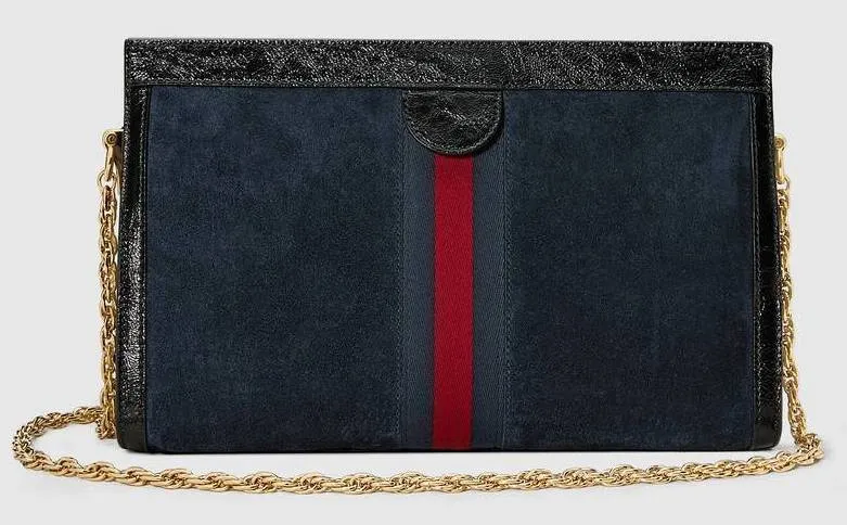Ophidia Embroidered Suede Shoulder Bag