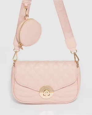 Pink Adwowa Quilted Crossbody Bag