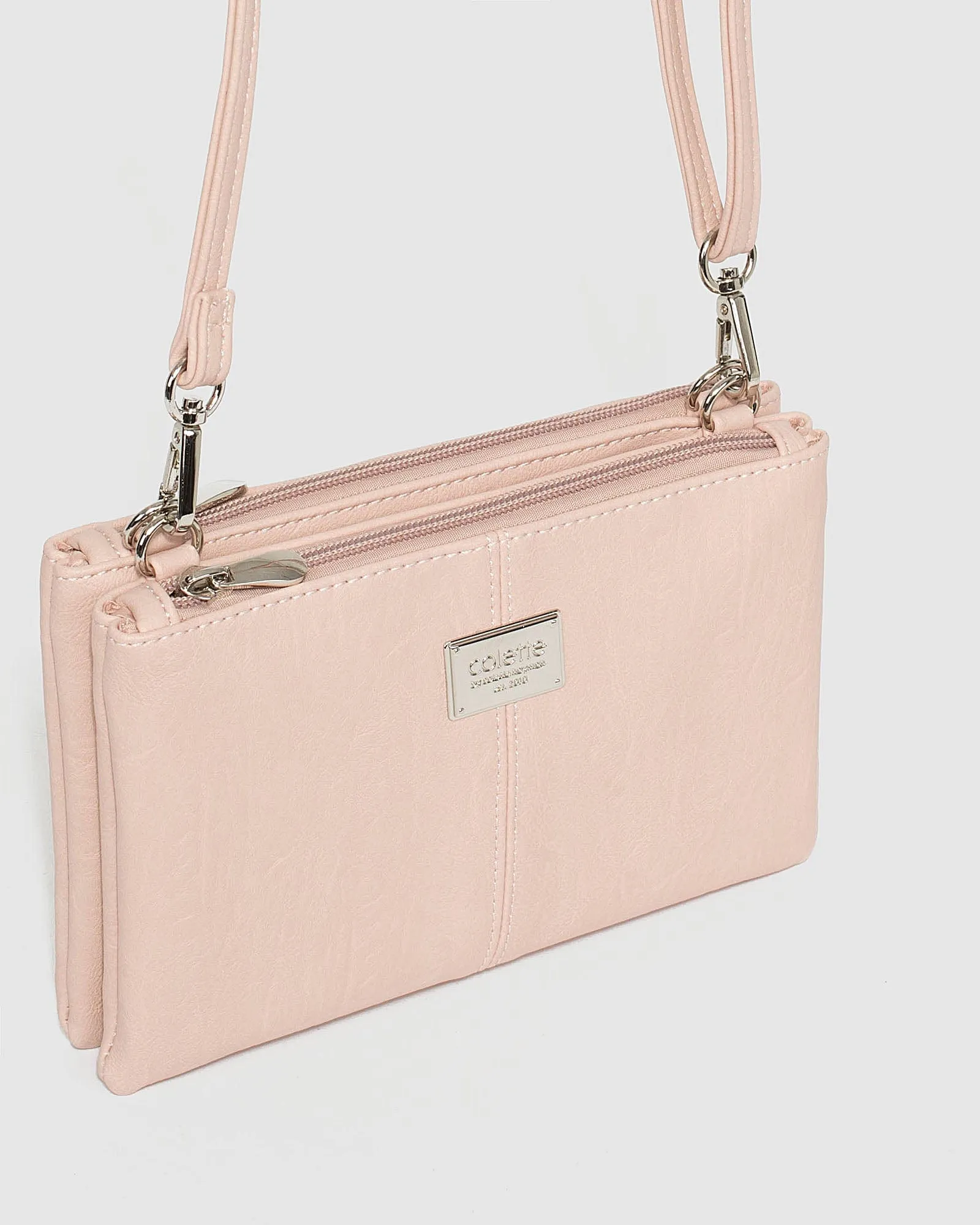 Pink Double Pouch Bag