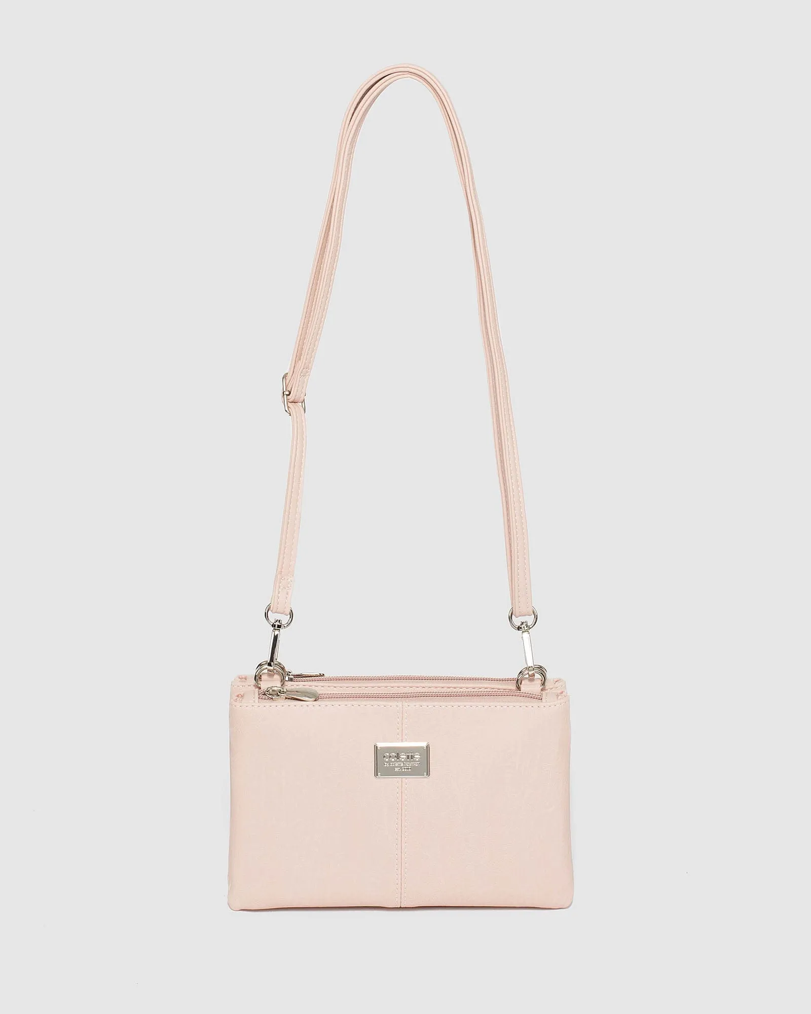Pink Double Pouch Bag
