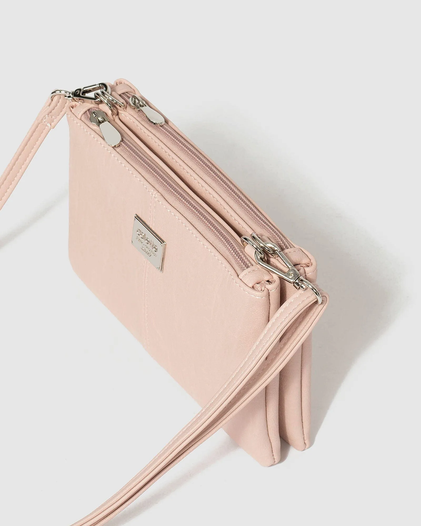 Pink Double Pouch Bag
