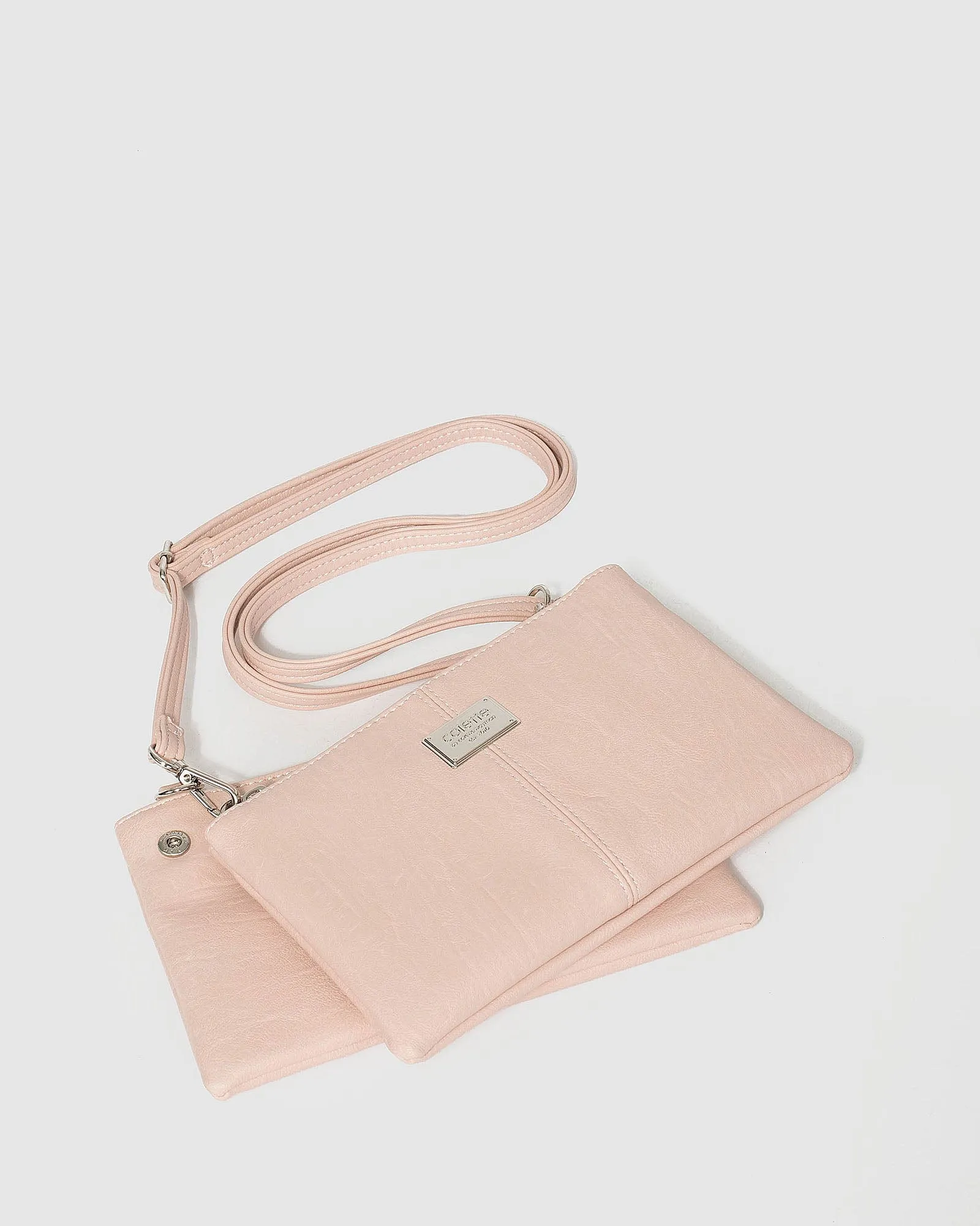 Pink Double Pouch Bag