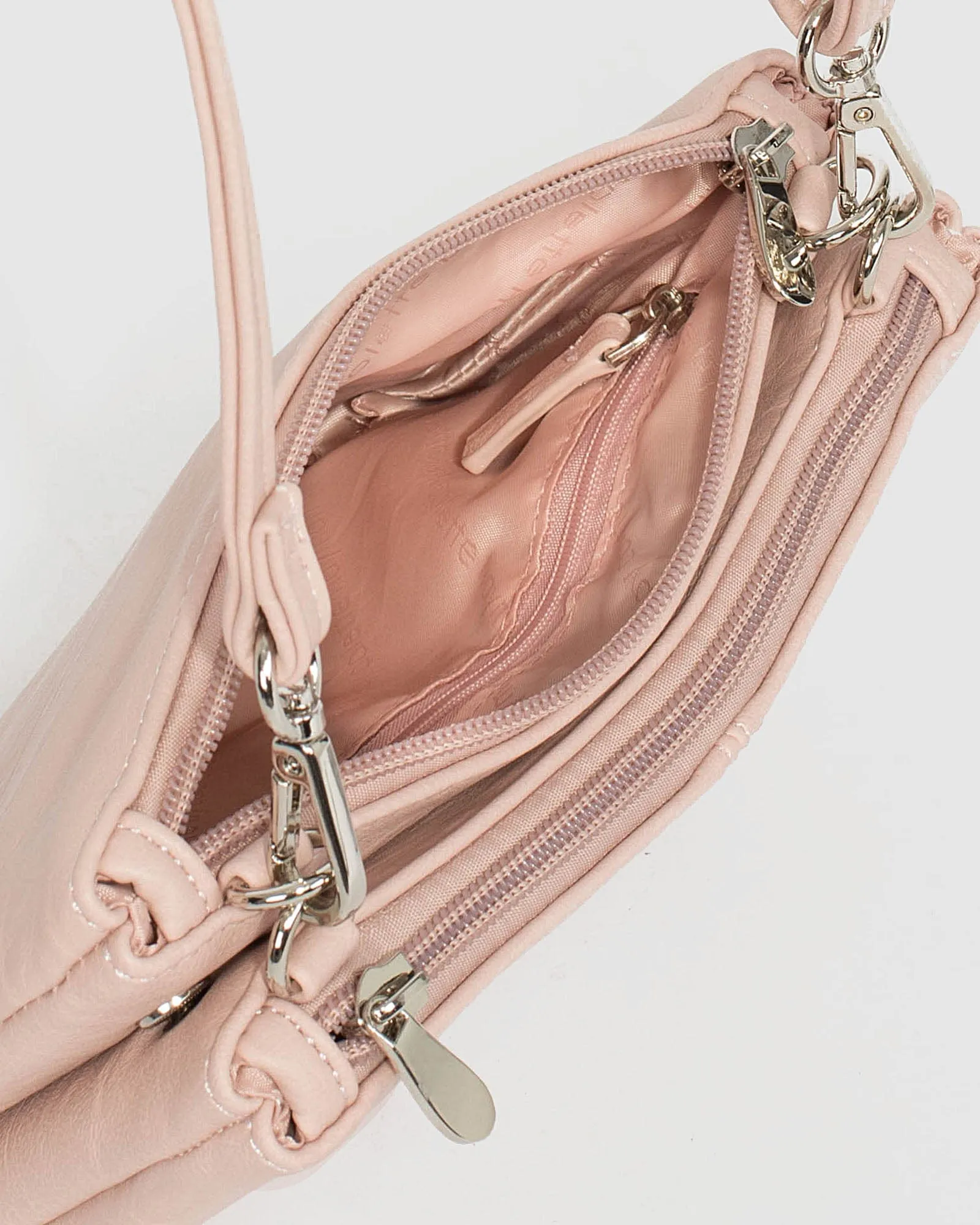 Pink Double Pouch Bag