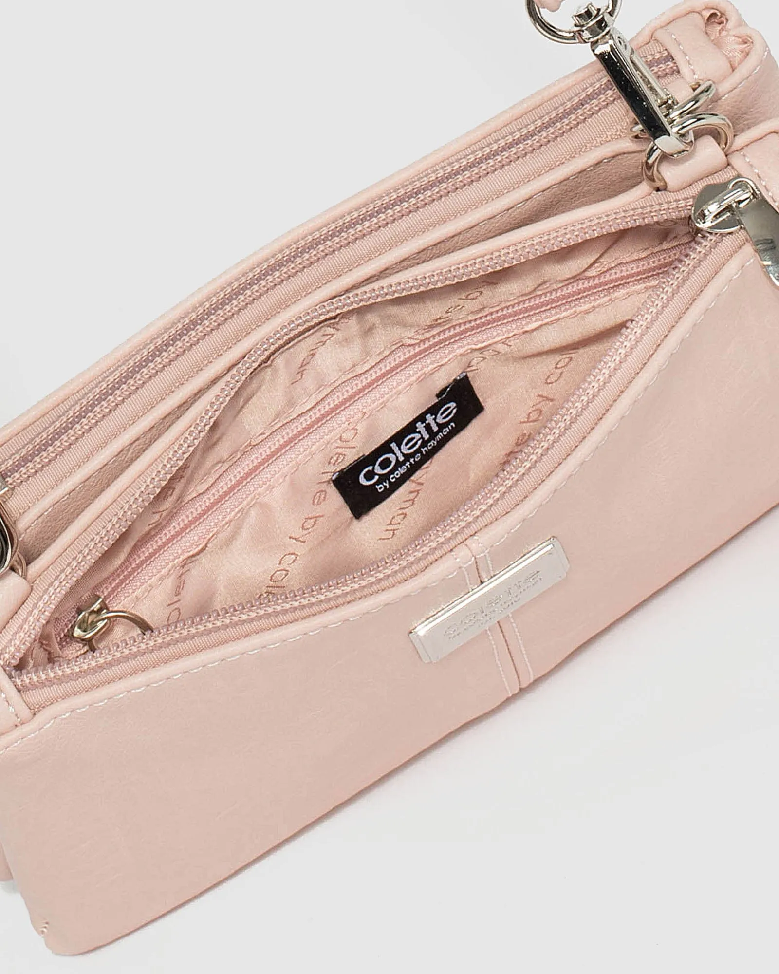 Pink Double Pouch Bag