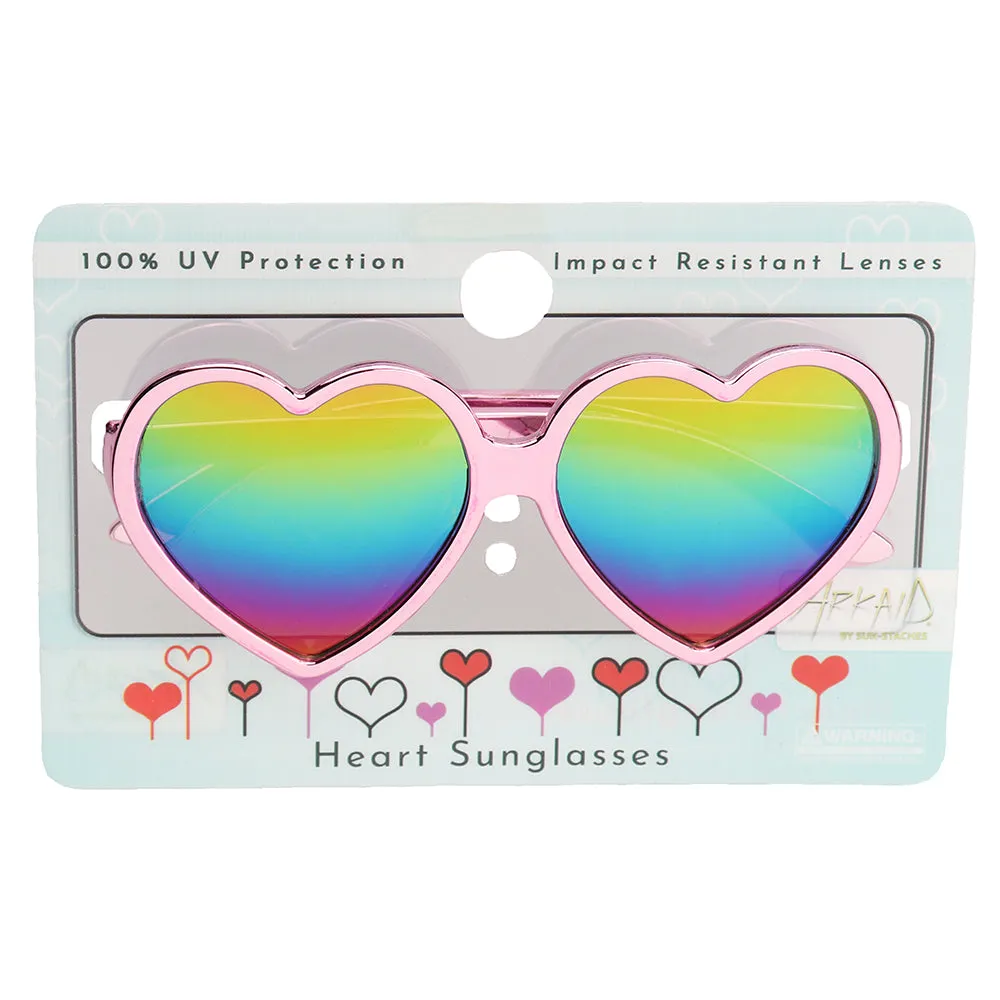 Pink Eletroplated Heart Arkaid Sunglasses