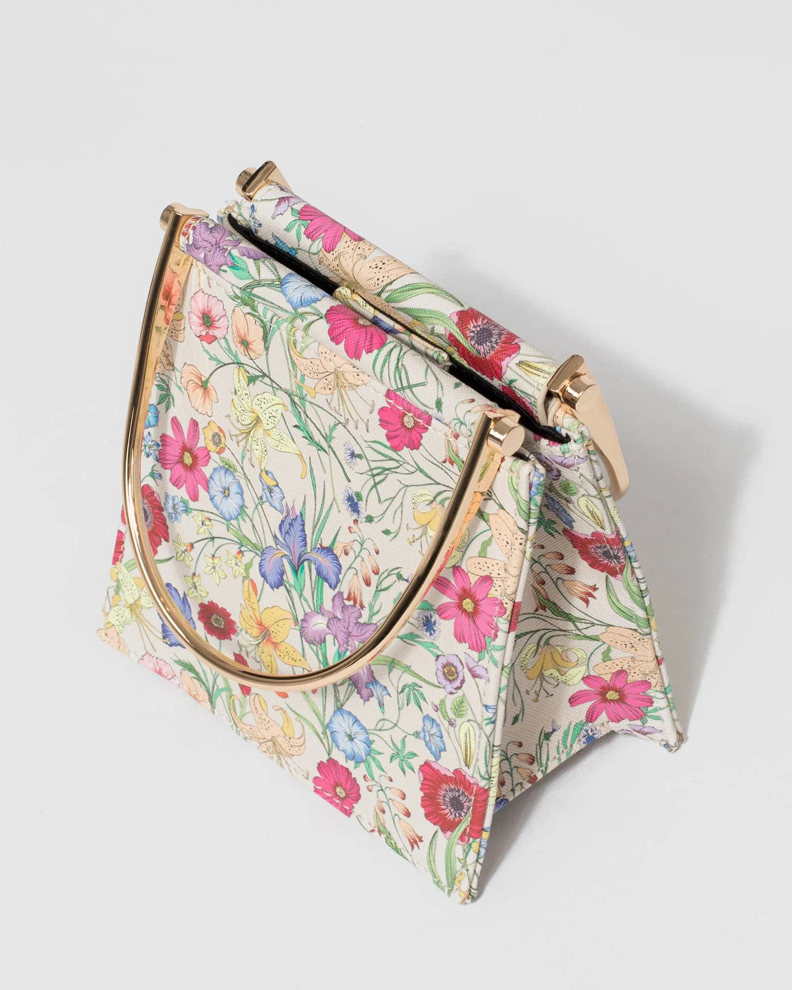 Print Joanna Metal Handle Mini Bag