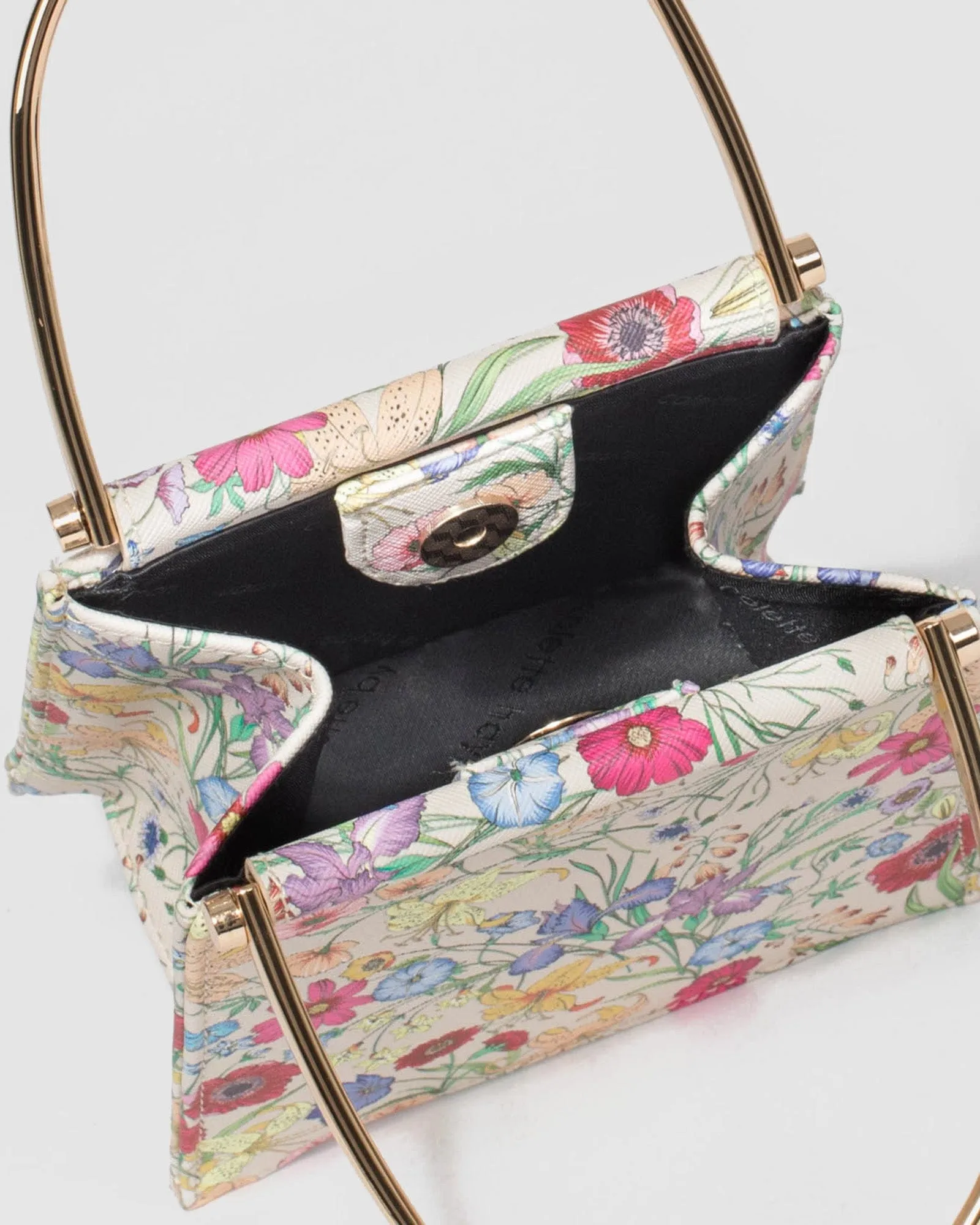 Print Joanna Metal Handle Mini Bag