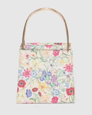 Print Joanna Metal Handle Mini Bag