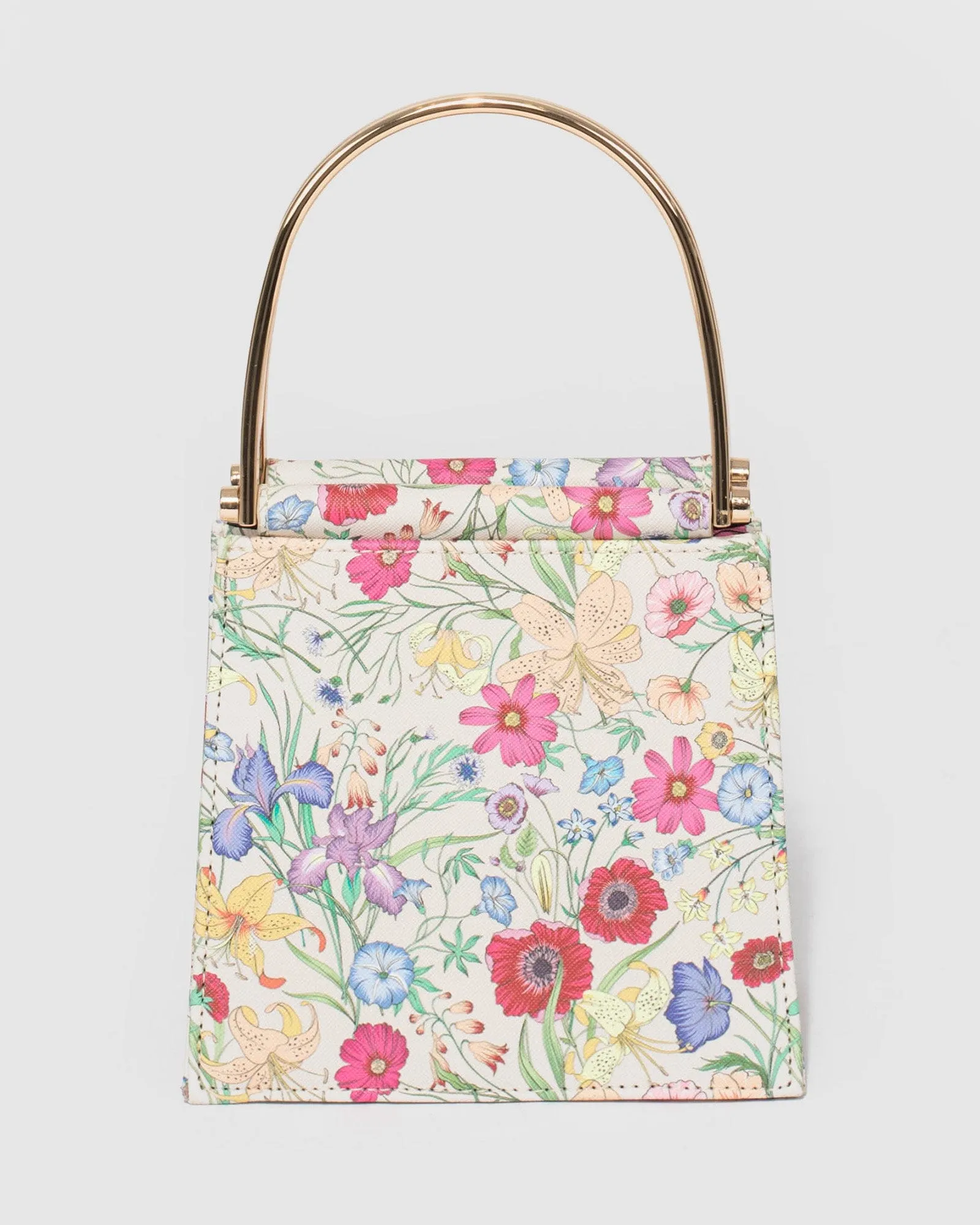 Print Joanna Metal Handle Mini Bag