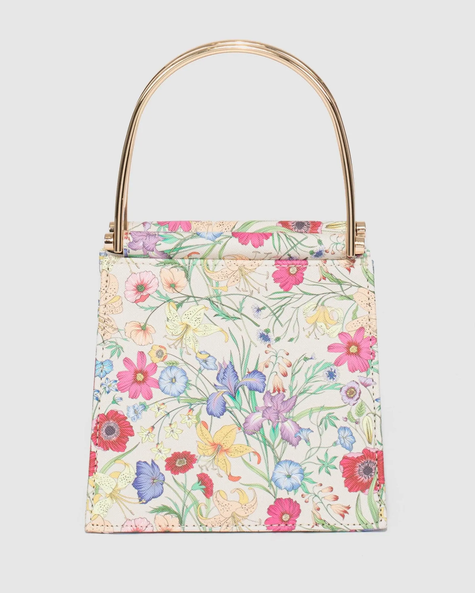 Print Joanna Metal Handle Mini Bag