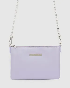 Purple Peta Chain Crossbody Bag