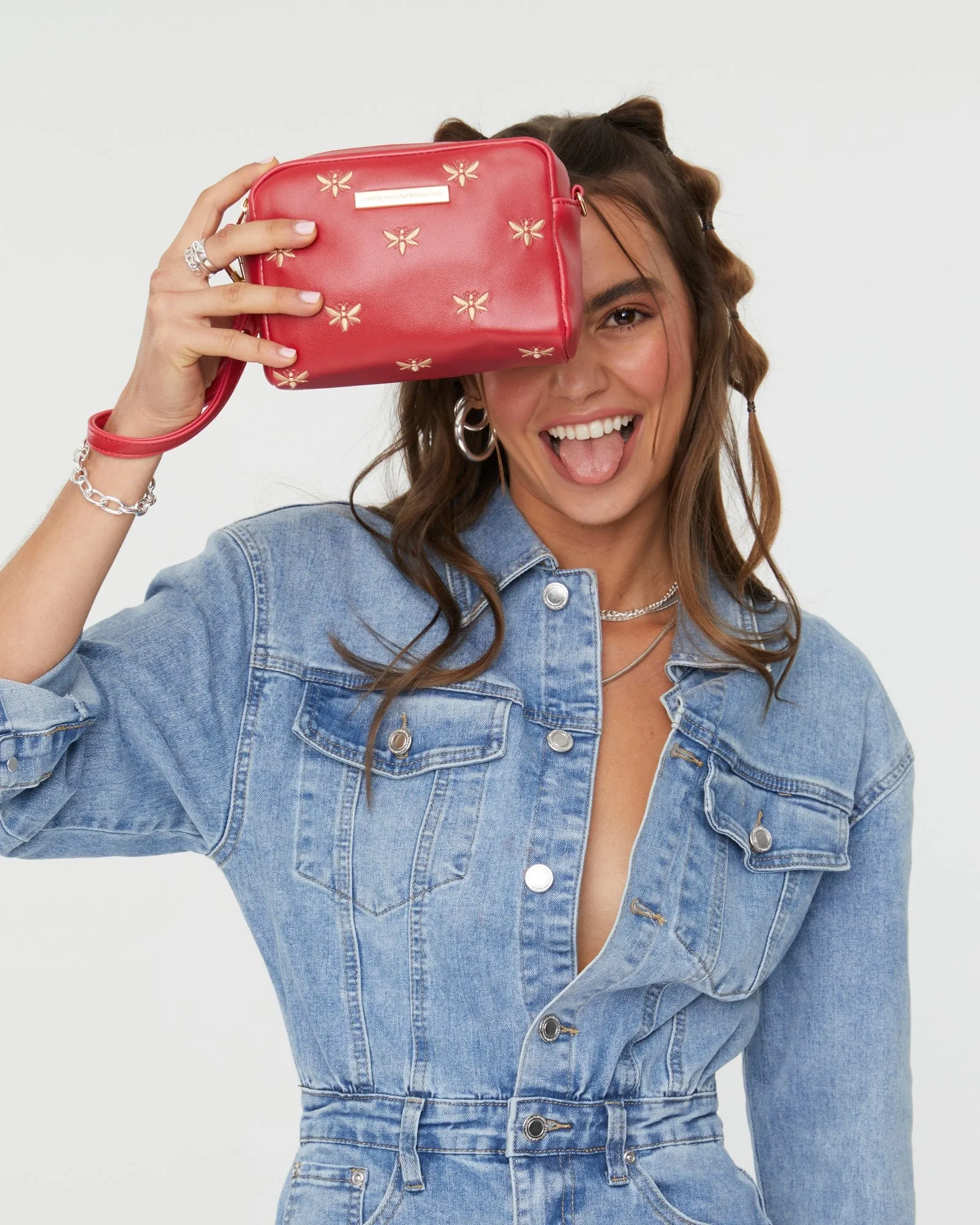 Red Suri Bee Crossbody Bag