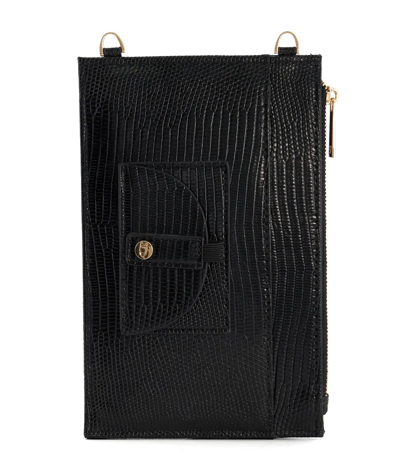 Shellies Multipurpose Phone Case Black-Synthetic Reptile