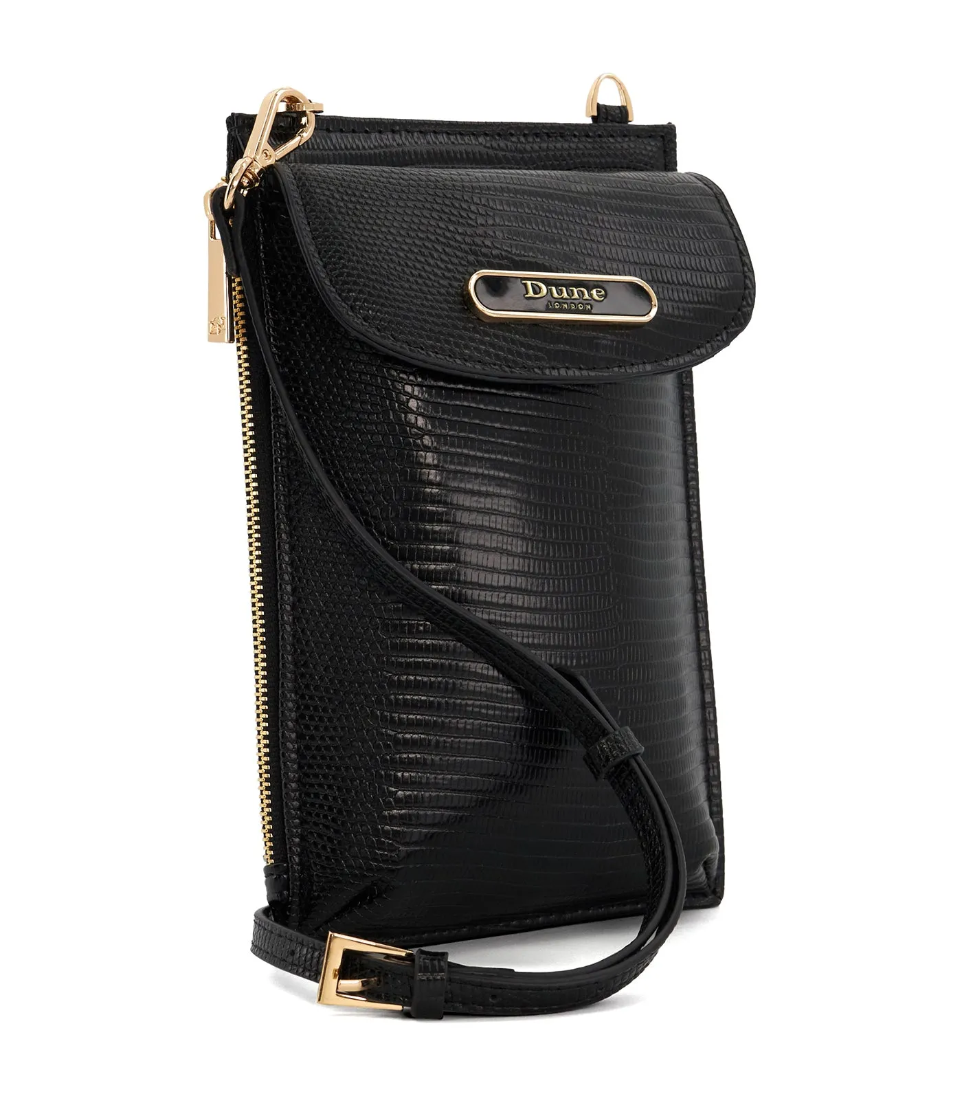 Shellies Multipurpose Phone Case Black-Synthetic Reptile