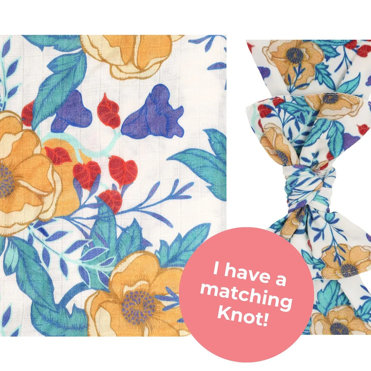 SINGLE SWADDLE: blue bell