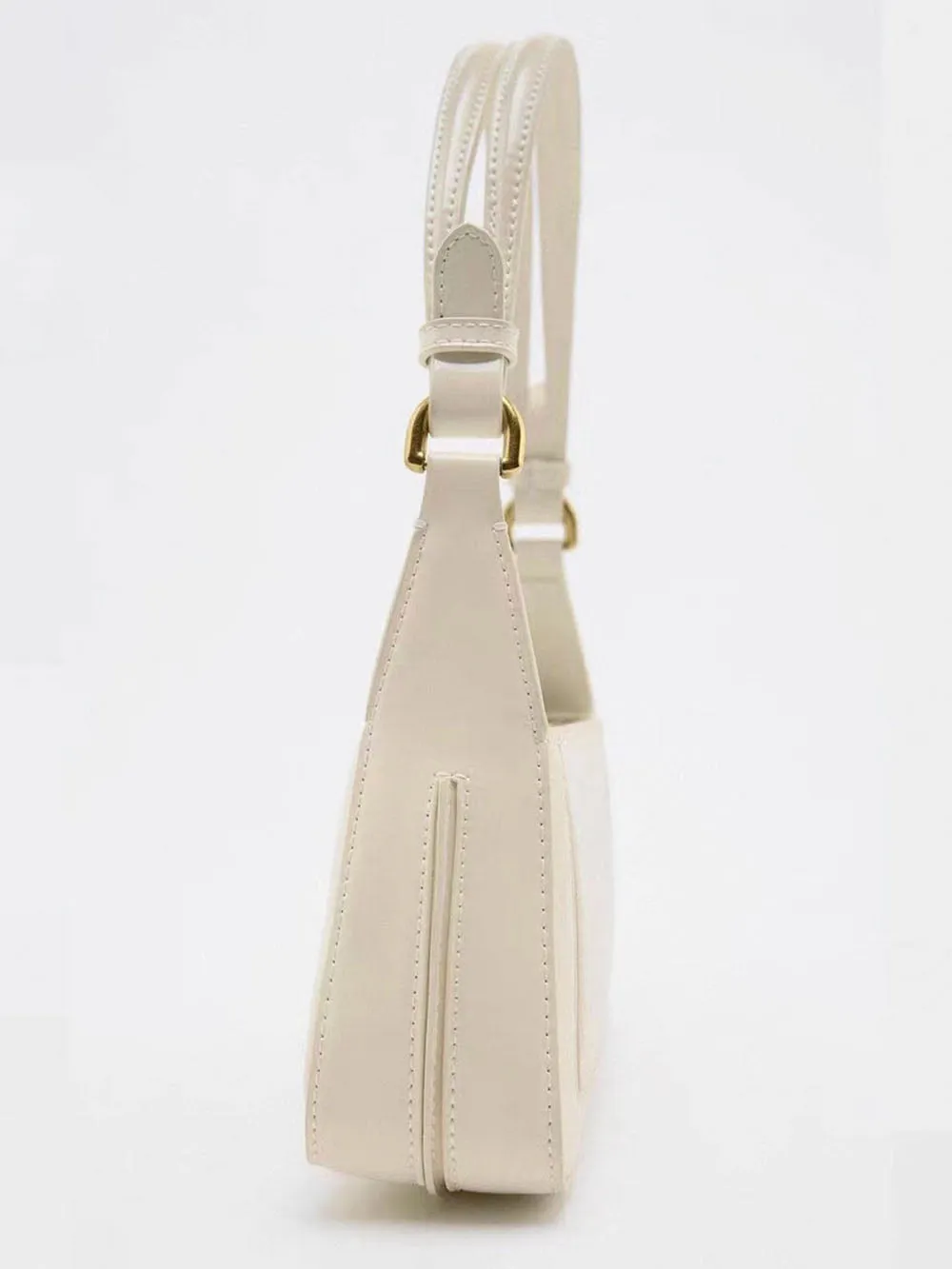 Square Faux Patent Finished Shoulder Bag