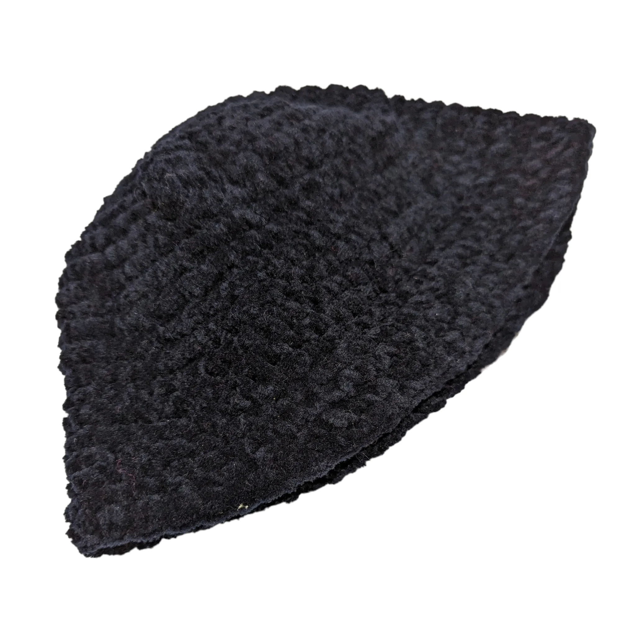 STASH SALE - Mini Vintage 1990's Black Chenille Knitted Cone