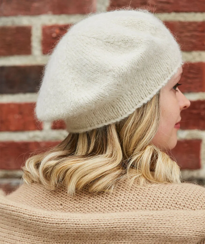 Studio Beret Using Blue Sky Fibers Brushed Suri