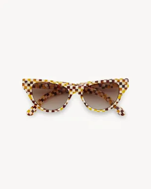 Suzy Sunglasses in Tortoise Checker