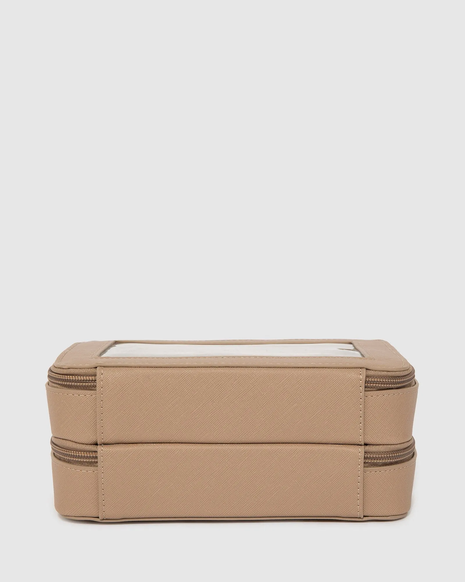 Taupe Mina Multi Compartment Cosmetic Case