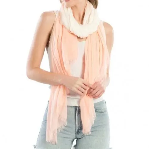 Two-Tone Soft Oblong Scarf