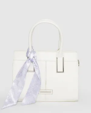 White Stef Scarf Mini Bag
